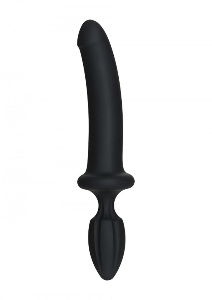 Dildo doppio con plug anale in silicone 9 / 14,5cm