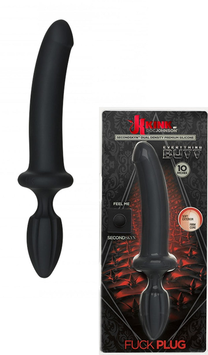 Dildo doppio con plug anale in silicone 9 / 14,5cm