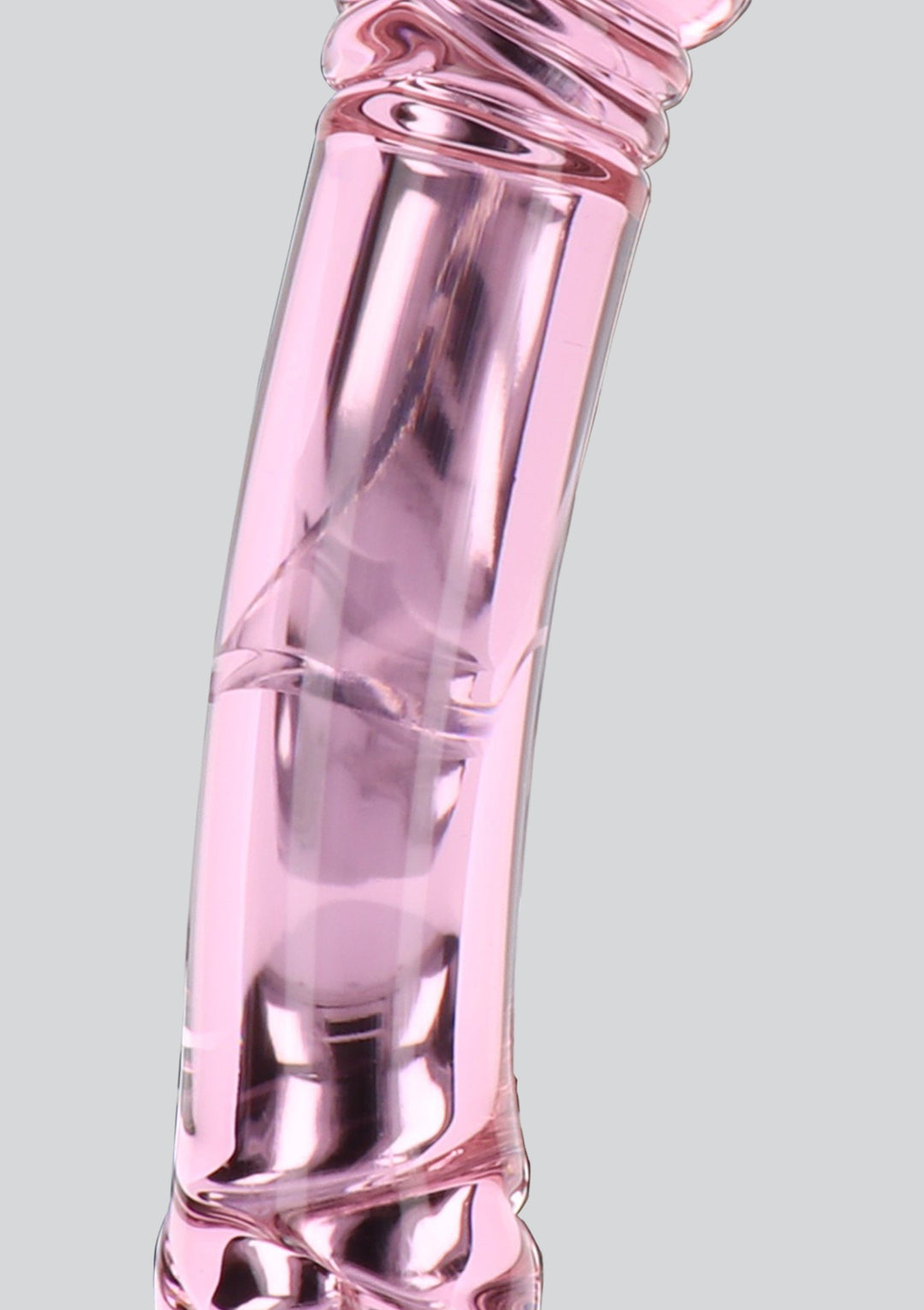 Double vaginal anal phallus Rhinestone Scepter in glass