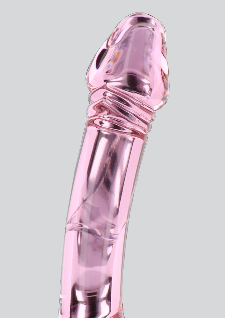 Double vaginal anal phallus Rhinestone Scepter in glass