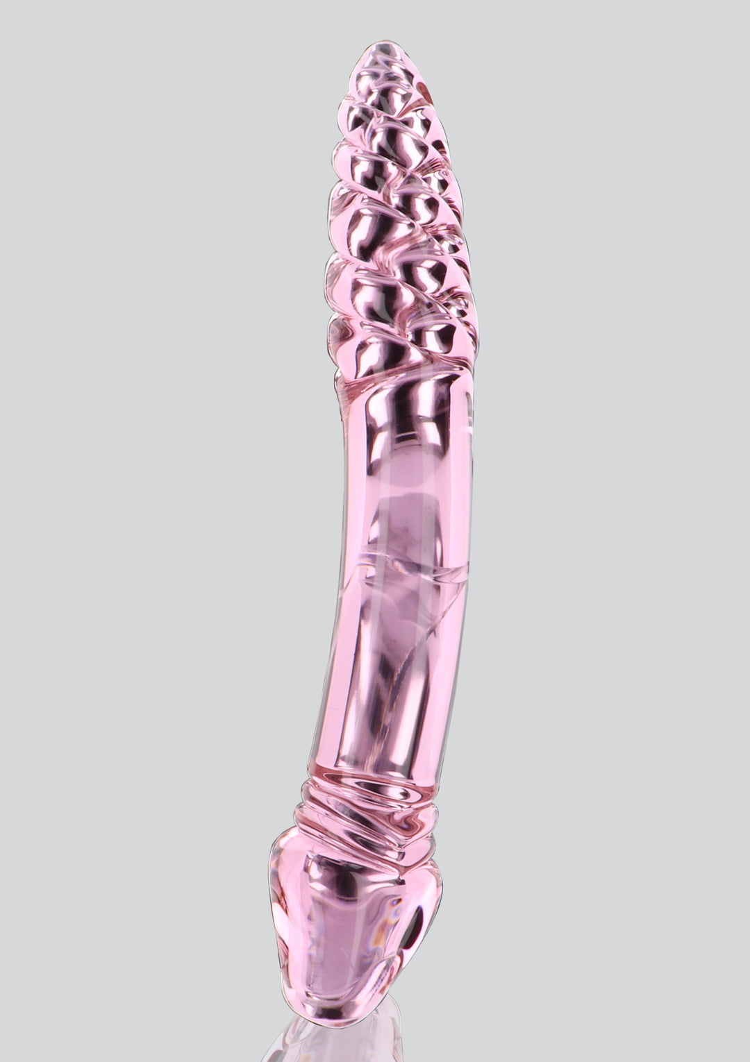 Double vaginal anal phallus Rhinestone Scepter in glass