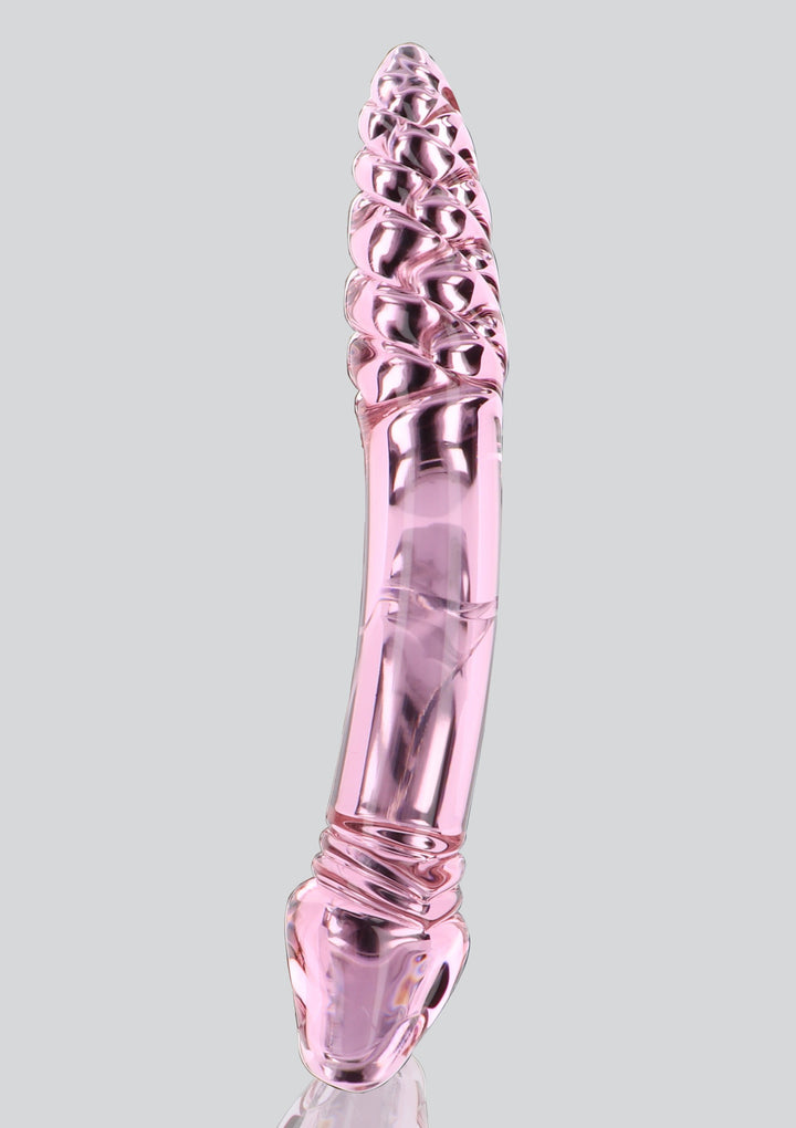 Double vaginal anal phallus Rhinestone Scepter in glass