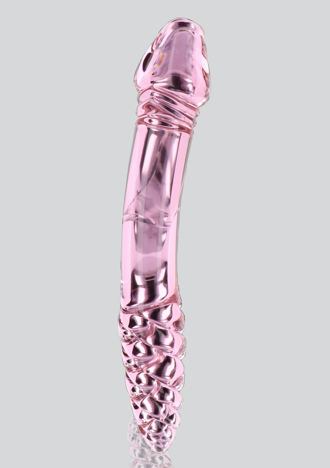 Double vaginal anal phallus Rhinestone Scepter in glass