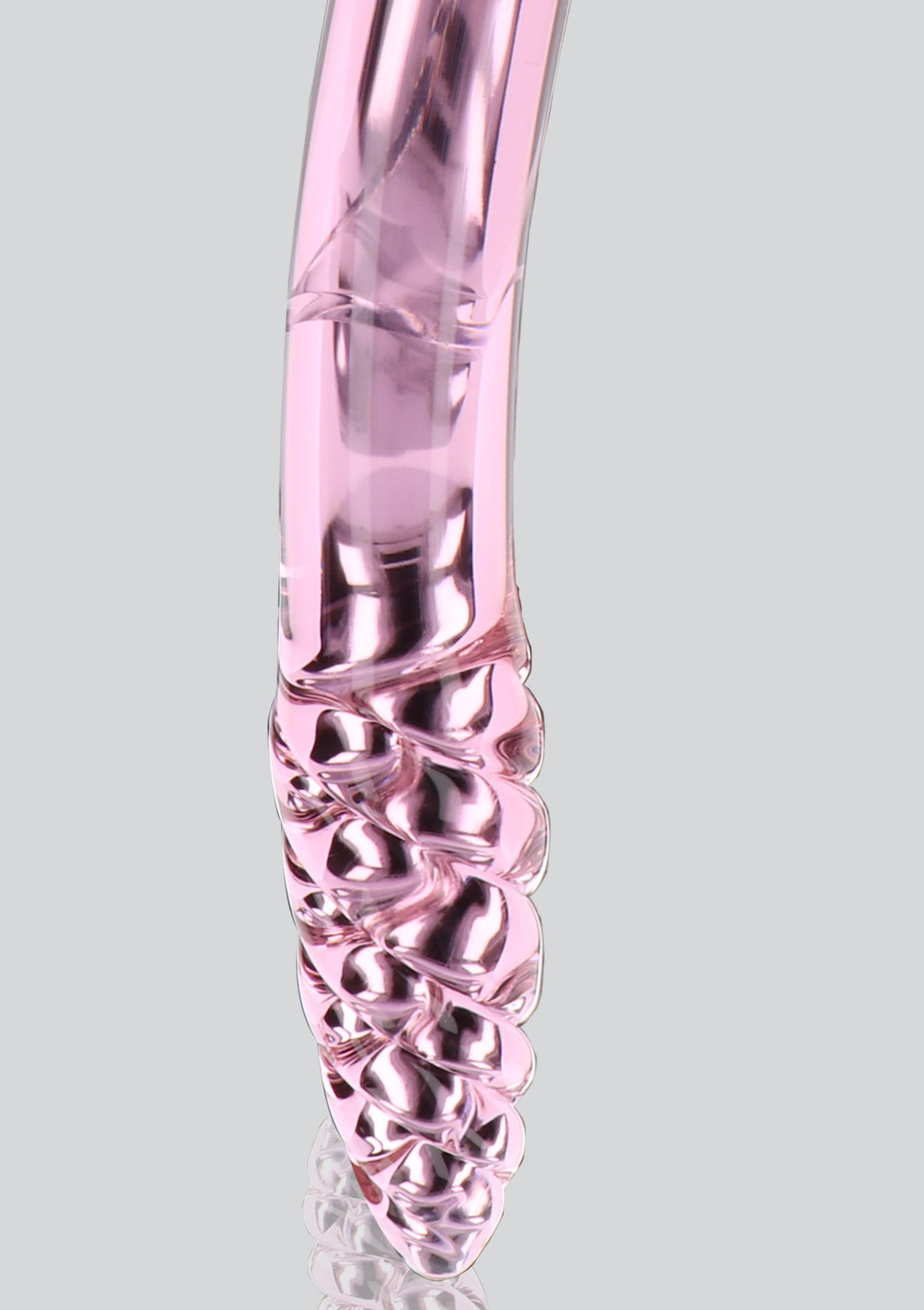 Double vaginal anal phallus Rhinestone Scepter in glass