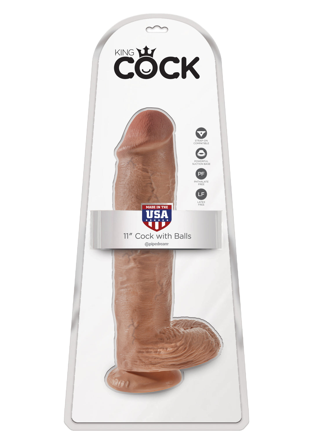 Realistic maxi dildo with suction cup Caramel - 28cm