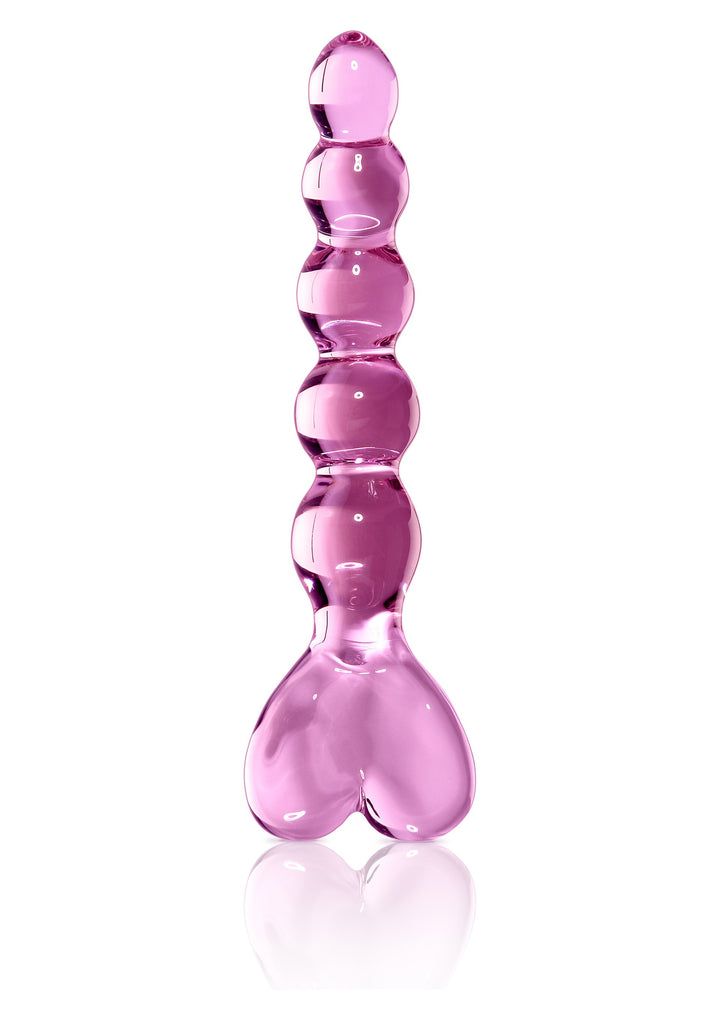Dildo in vetro rosa Punto G e Prostata Icicles No.43 - 20cm