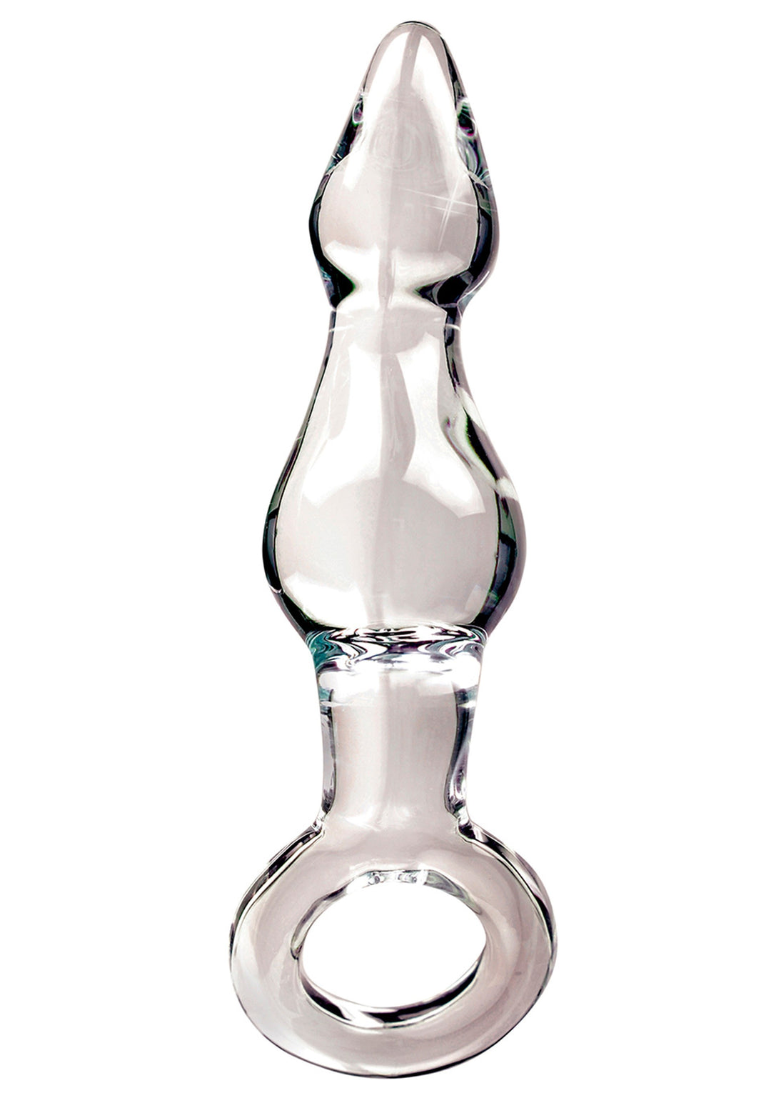 Dildo Beaded Icicles NO. 13 in transparent glass - 19.5cm