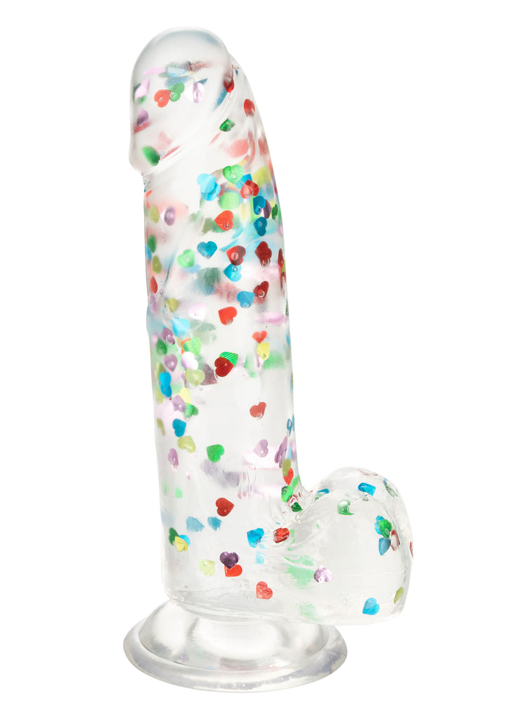 Realistic dildo with suction cup I Love Dick Heart Filled - 20cm