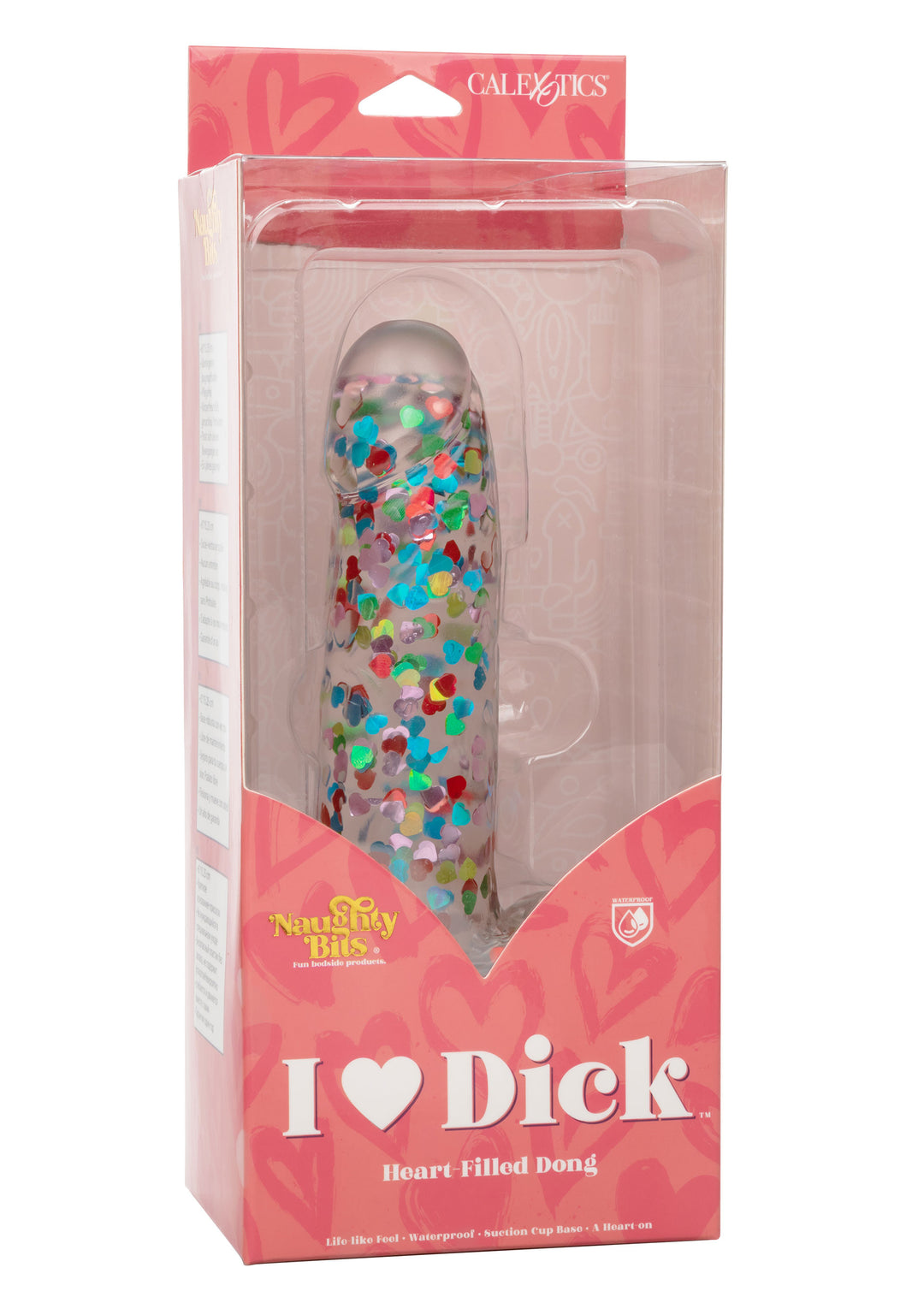 Realistic dildo with suction cup I Love Dick Heart Filled - 20cm