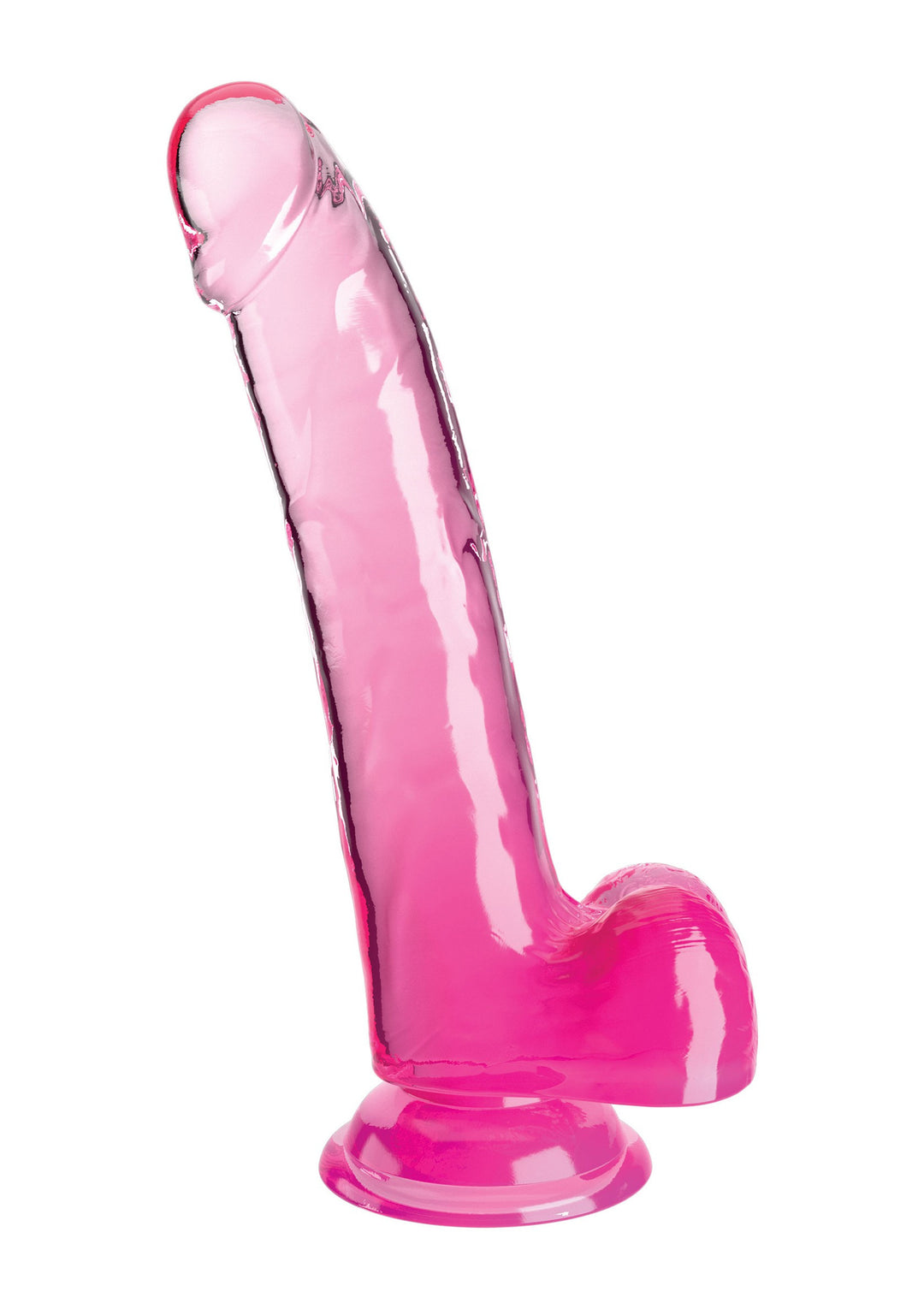 Realistic dildo King Cock clear Pink - 24.8cm