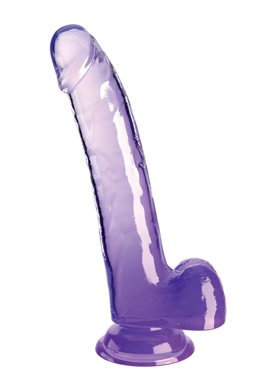 Realistic dildo King Cock clear Purple - 24.8cm