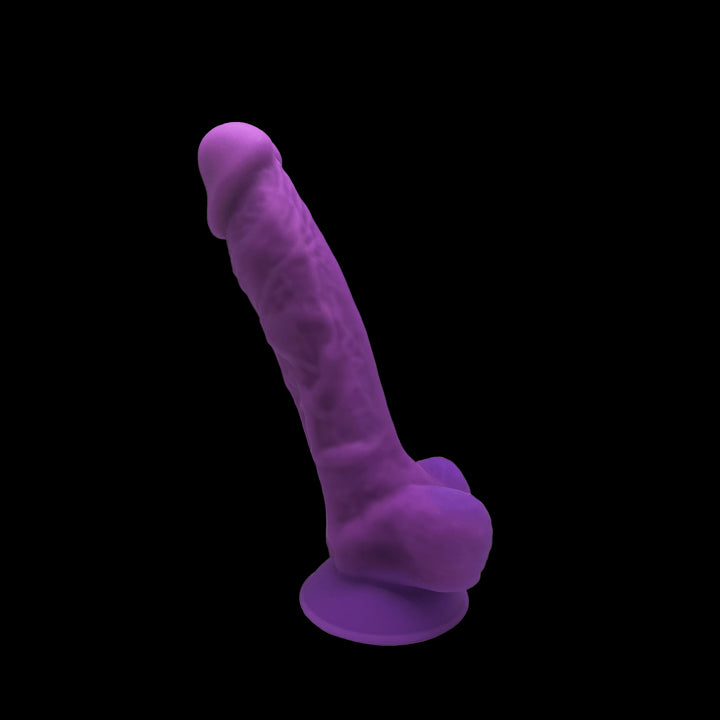 Realistic dildo with suction cup Purple - 17.6cm