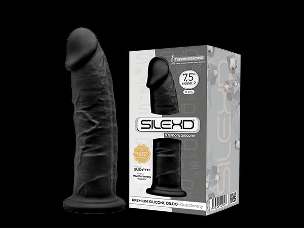 Realistic dildo with suction cup Black - 19cm