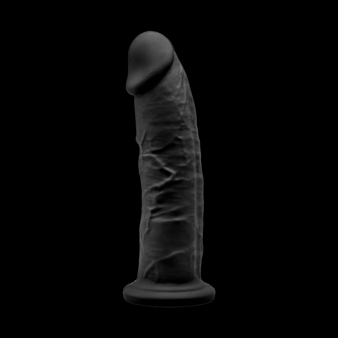 Realistic dildo with suction cup Black - 19cm