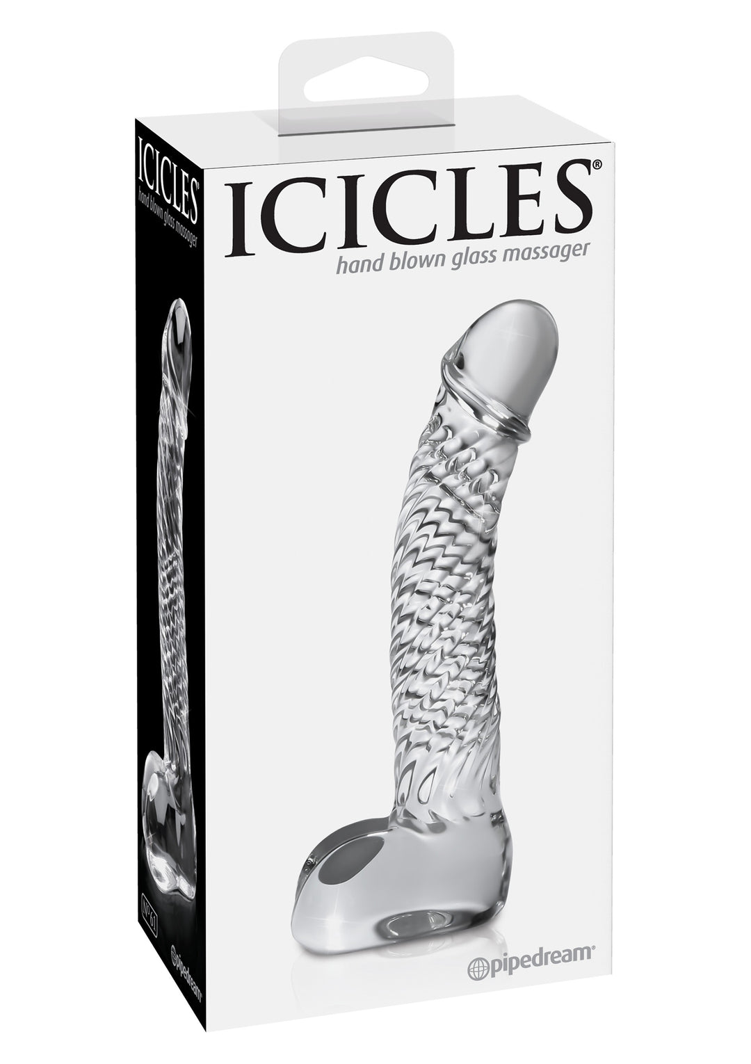 Dildo realistico Twisted in vetro Icicles No.61 - 17cm