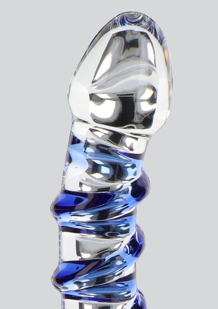 Dildo realistico in vetro G-Spot Gemstone Blu - 18cm
