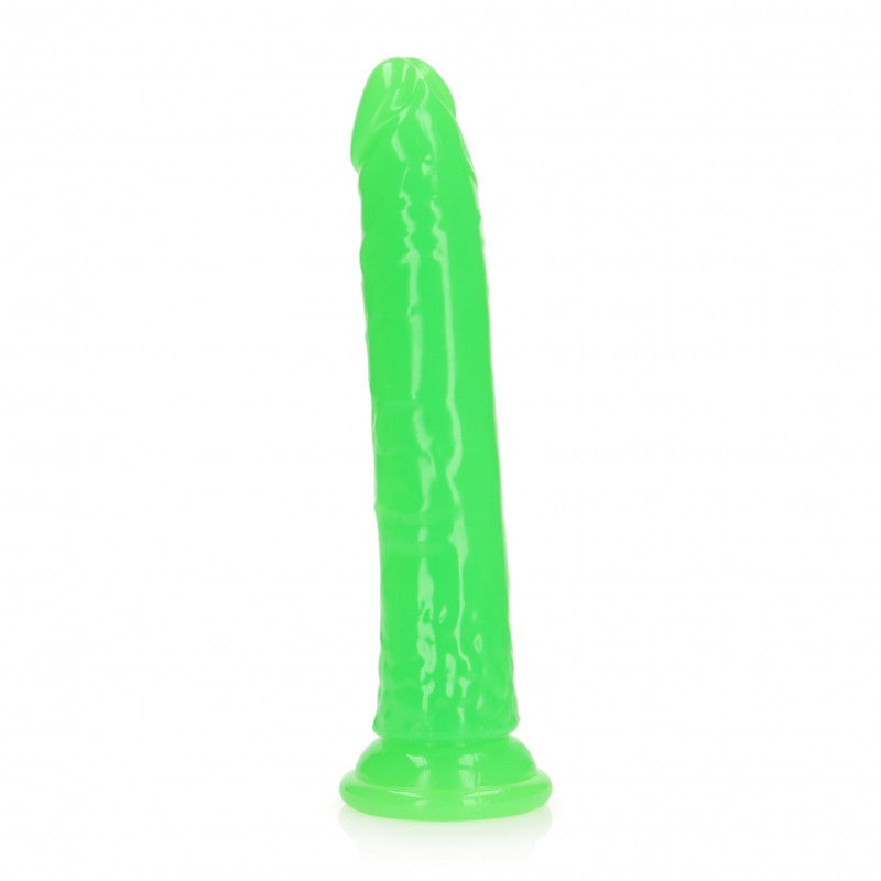 Realistic dildo with suction cup Slim Neon Green - 25cm