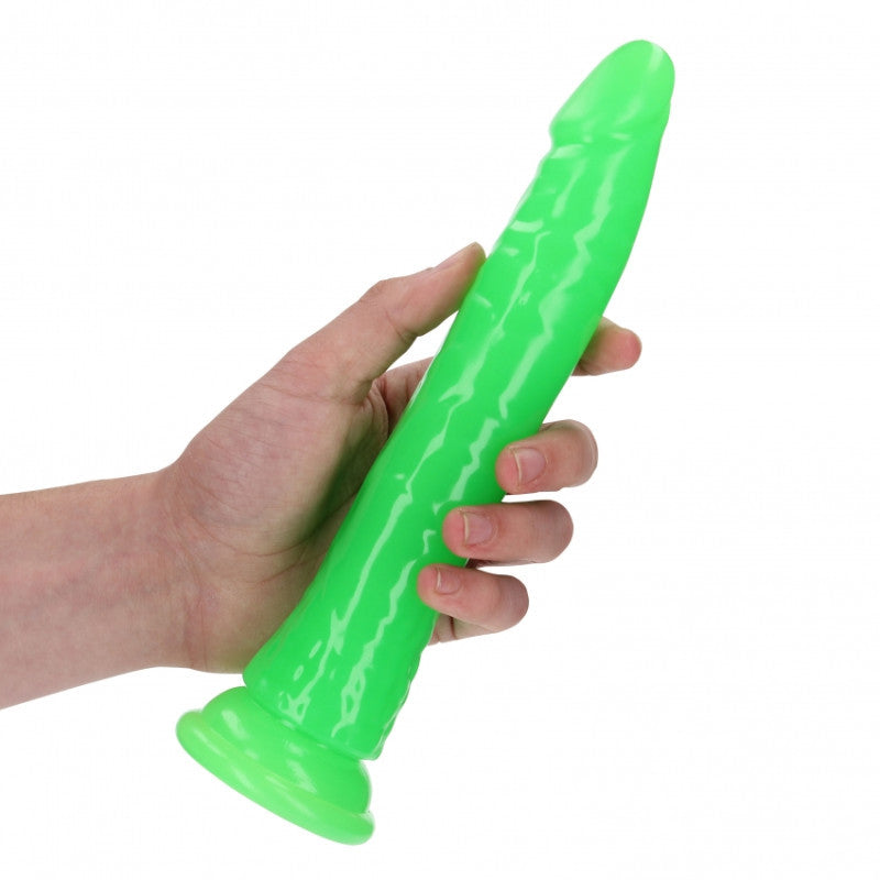 Slim Realistic Dildo 9 Neon Green - 25cm