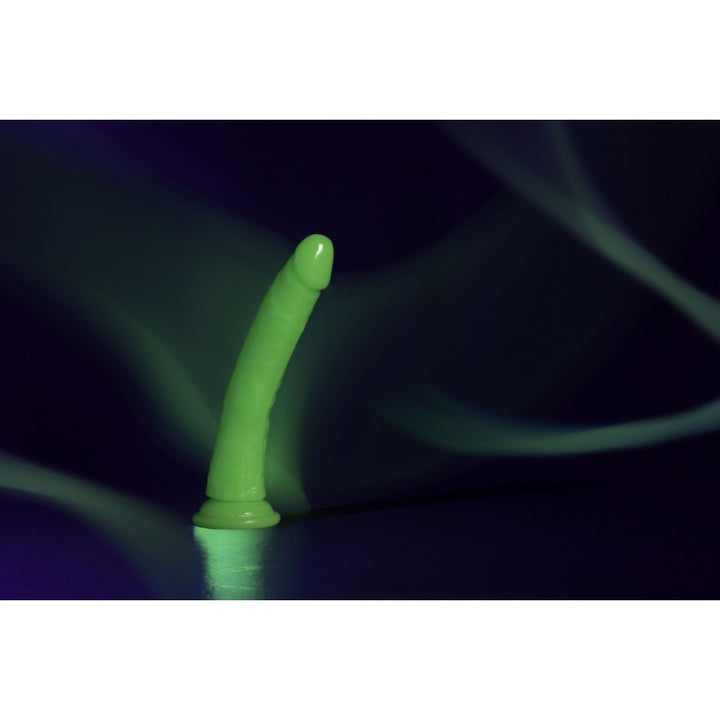 Realistic dildo with suction cup Slim Neon Green - 25cm