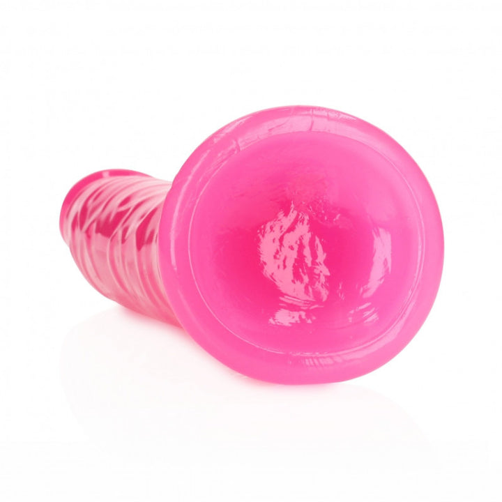 Realistic dildo with suction cup Slim Neon Pink - 25cm