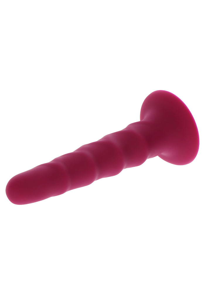 Dildo Ribbed Get Real Rosso - 16cm