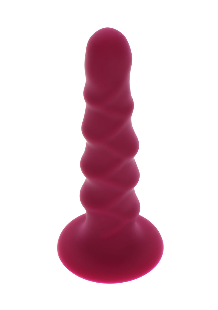 Dildo Ribbed Get Real Rosso - 16cm