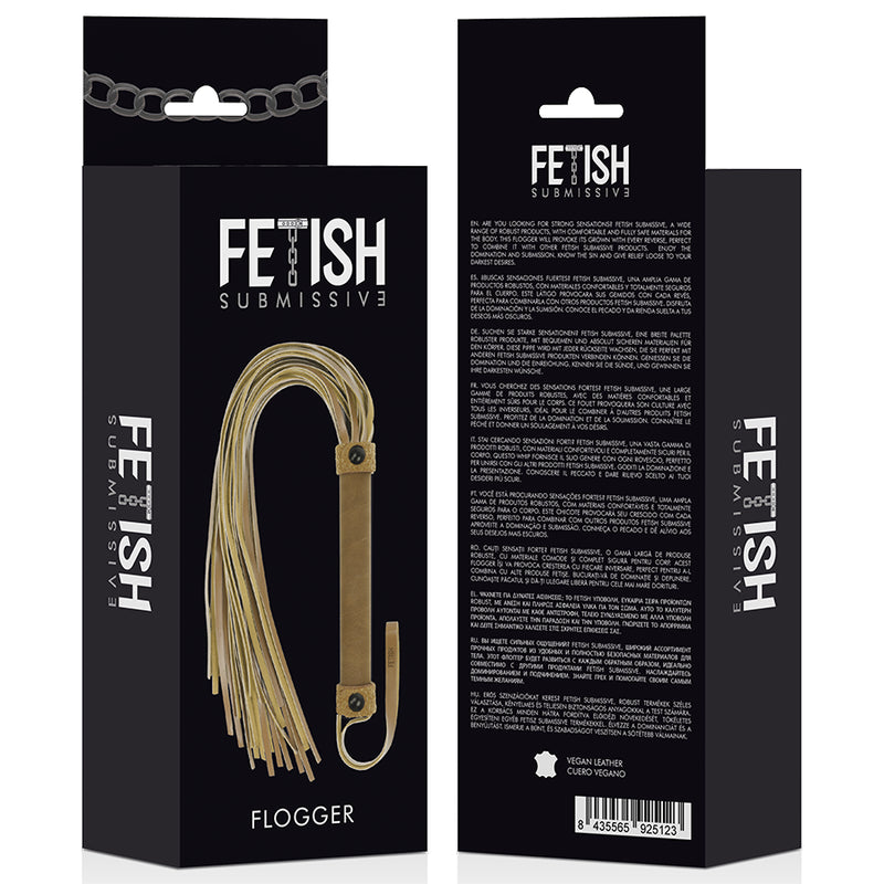 FETISH WHIP SUBMISSIVE ORIGIN FLOGGER VEGAN LEATHER