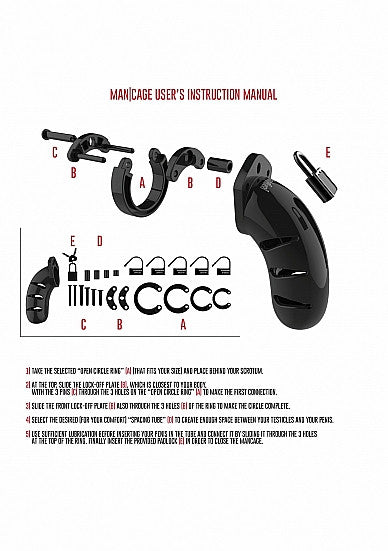 Gabbia di castità Model 04  - Cock Cage - Black