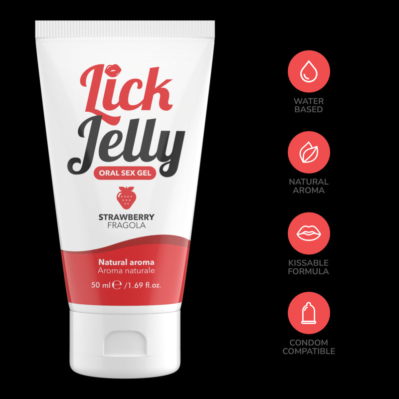 Strawberry water based lick gel 50 ml