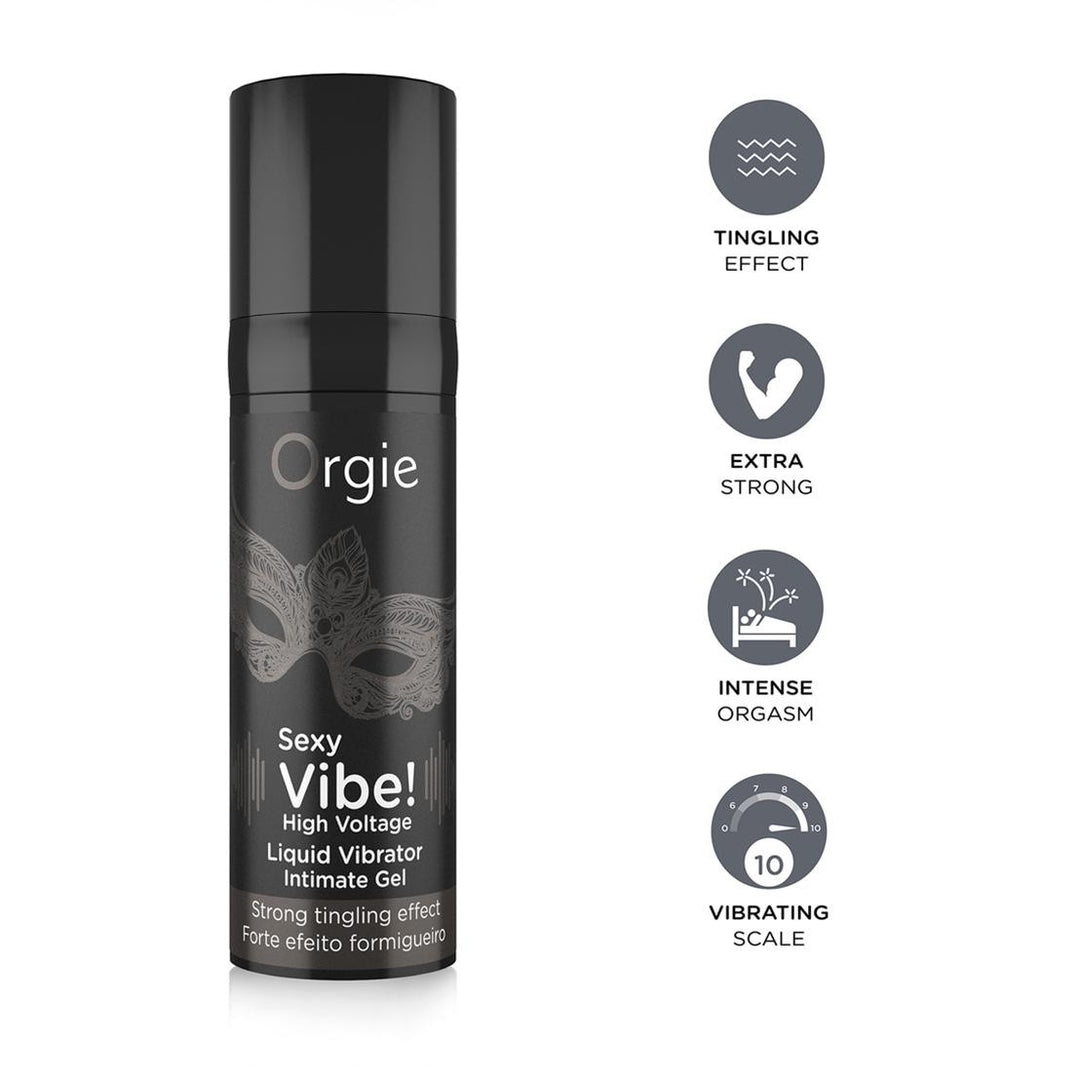 SEXY VIBE HIGH VOLTAGE STIMULATING lubricant GEL saves orgy condoms