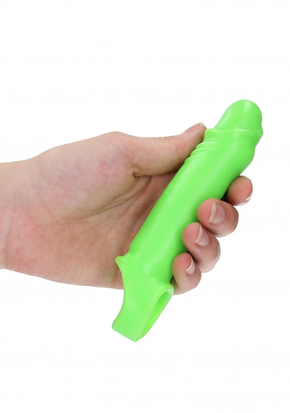 Guaina fallica Smooth Stretchy Penis Sleeve - Glow in the Dark - Neon Green