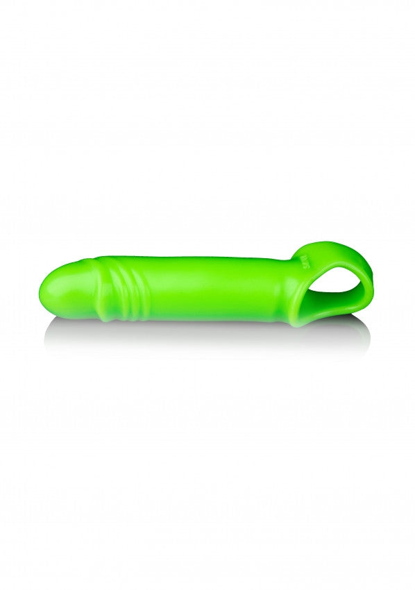 Smooth Stretchy Penis Sleeve - Glow in the Dark - Neon Green