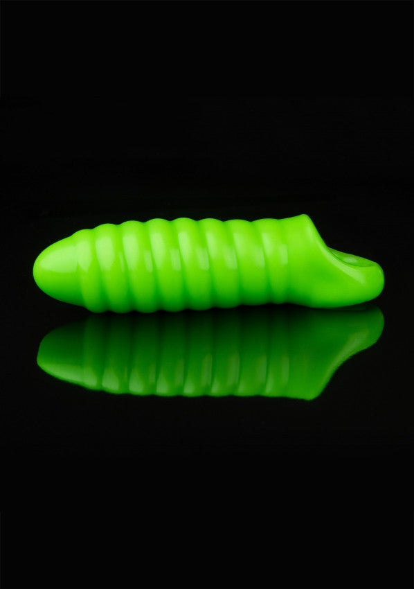Guaina Swirl Thick Stretchy Penis Sleeve - GitD - Neon Green
