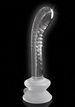 Dildo in Vetro con ventosa e base flessibile Icicles No. 88 - 18cm