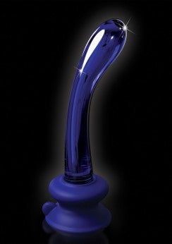 Dildo in Vetro con ventosa e base flessibile Icicles No. 89 - 18cm