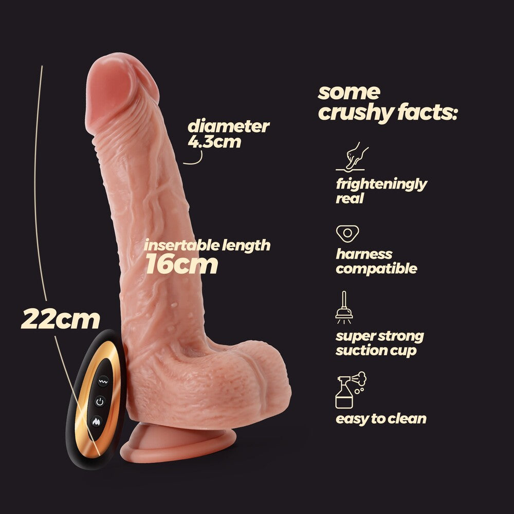 Realistischer Vibrator Inviktus 22 cm von Crushious | Realistische Vibratoren, Foto 9