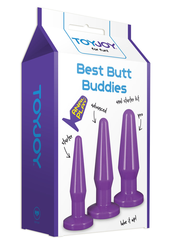 Anal dildo kit 3 pcs dildo anal butt plug set sex toys anal mini maxi purple