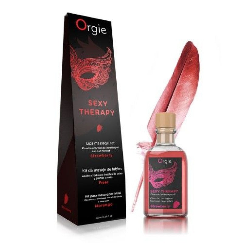 Edible oral sexy therapy strawberry gangbang massage kit