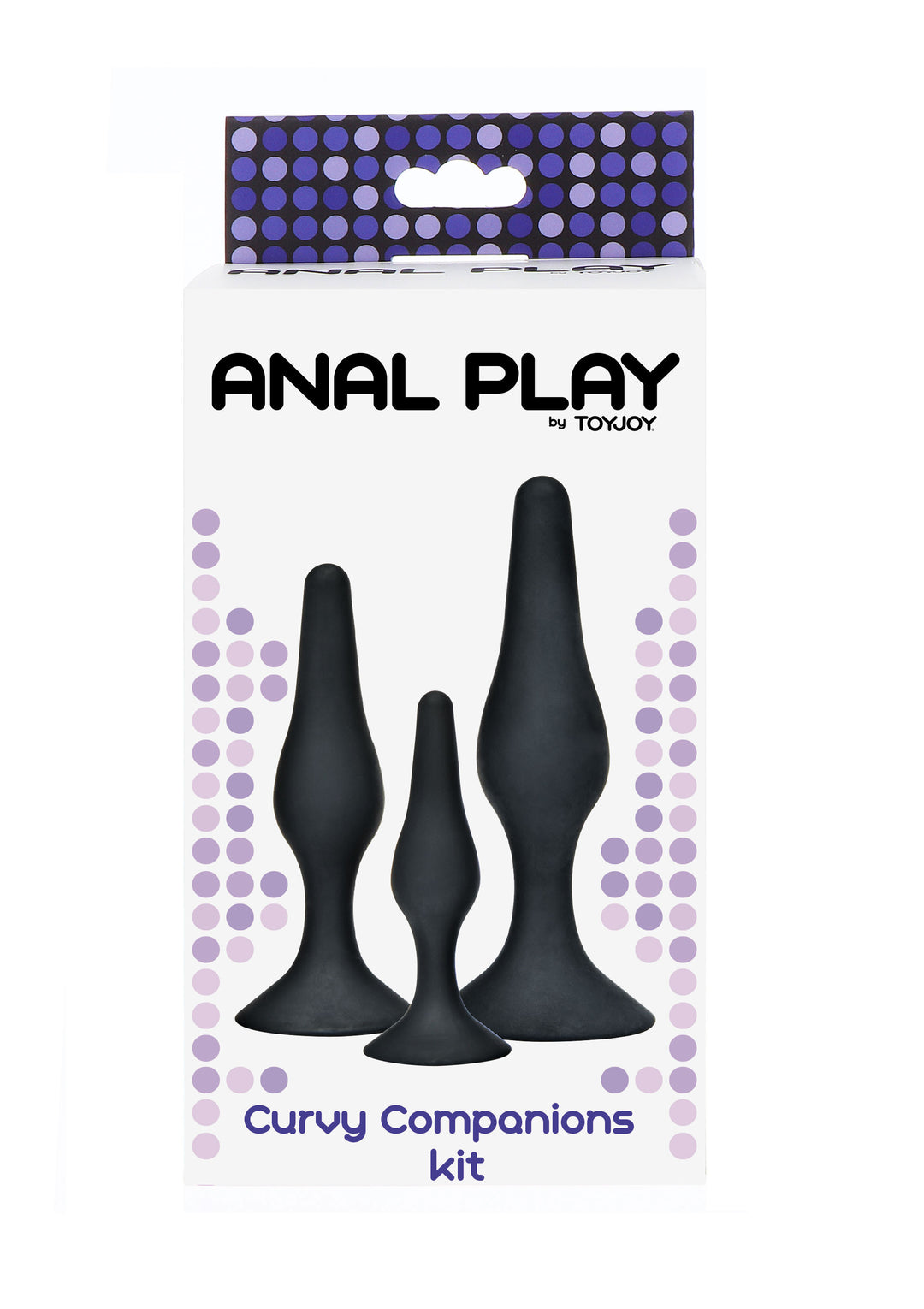 kit set fallo anale plug nero in silicone con dildo con ventosa black curvy anal play