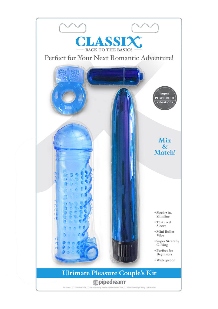 Ultimate Pleasure Couple's Kit - Blue