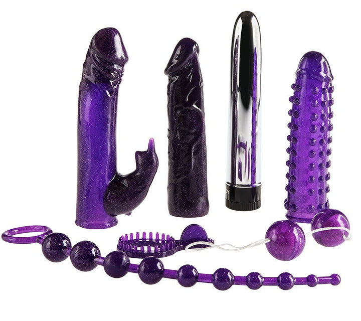 Kit sex toys vaginal anal vibrator phallus rabbit balls and sheaths