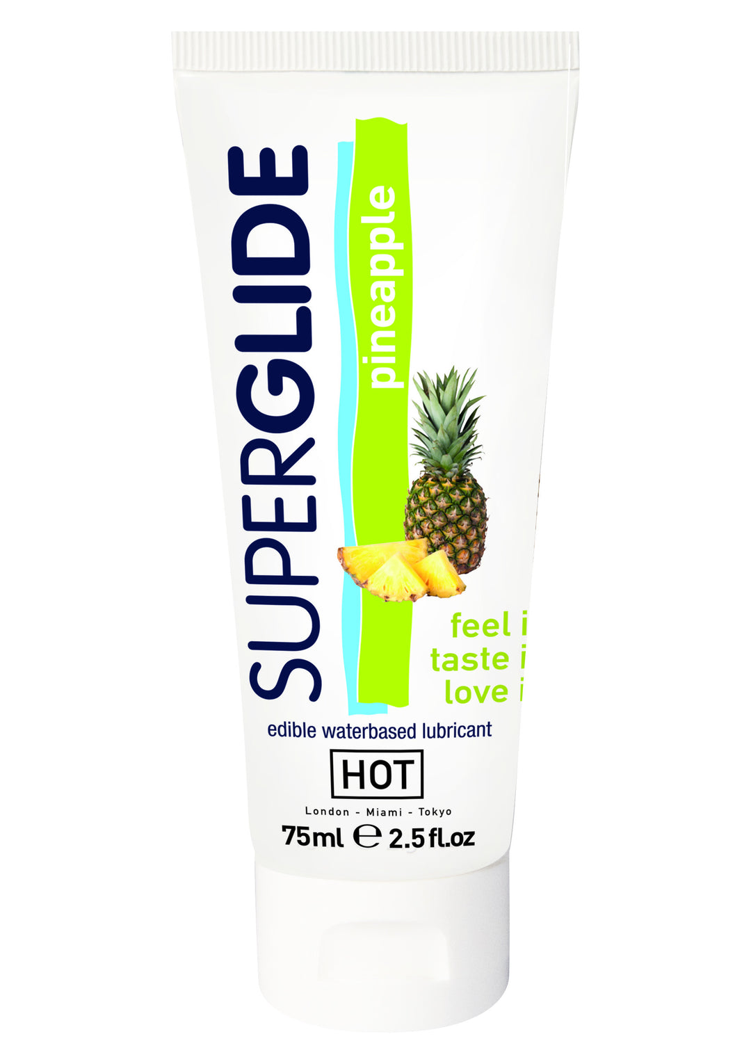 Edibles Superglide Lube edible intimate lubricant 75ml pinapple