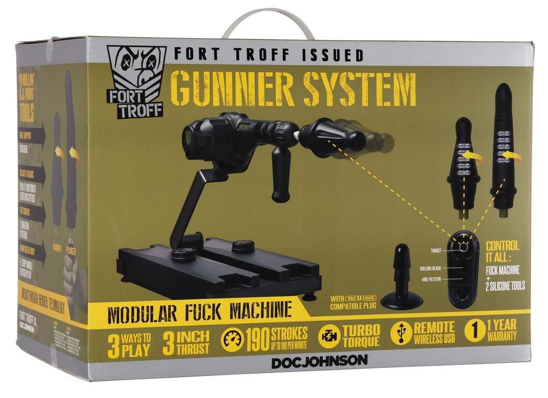 Gunner System 3 In 1 Modular Fuck Machine Black sex machine