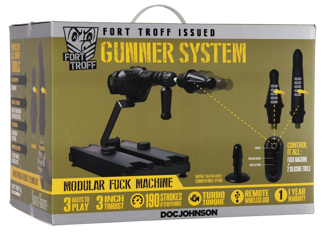 Macchina del sesso Gunner System 3 In 1 Modular Fuck Machine Black