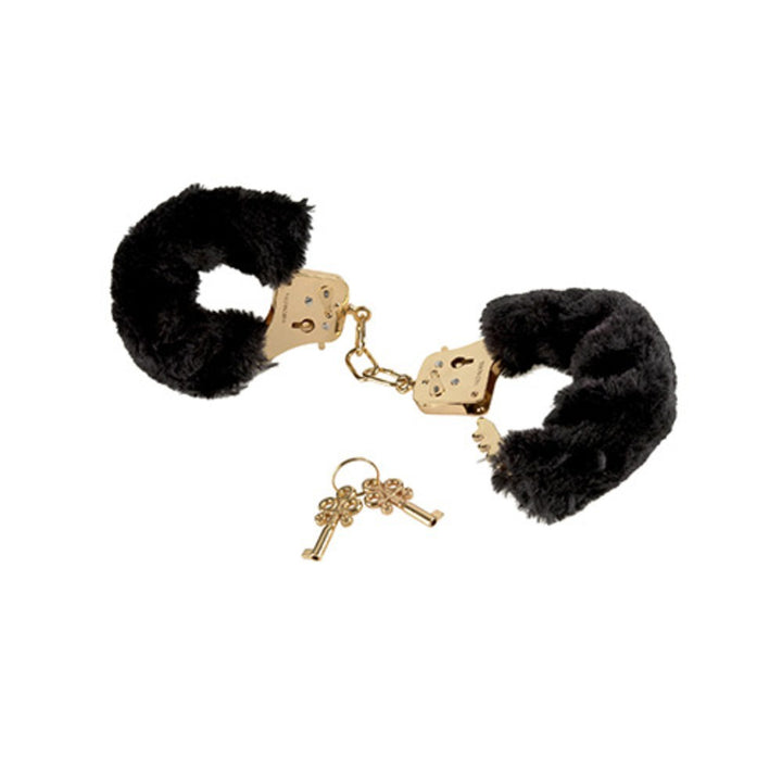 FETISH FANTASY GOLD DELUXE FURRY CUFFS HANDCUFFS