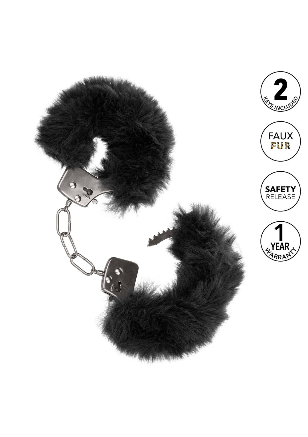 Ultra Fluffy Furry Cuffs Black Handcuffs