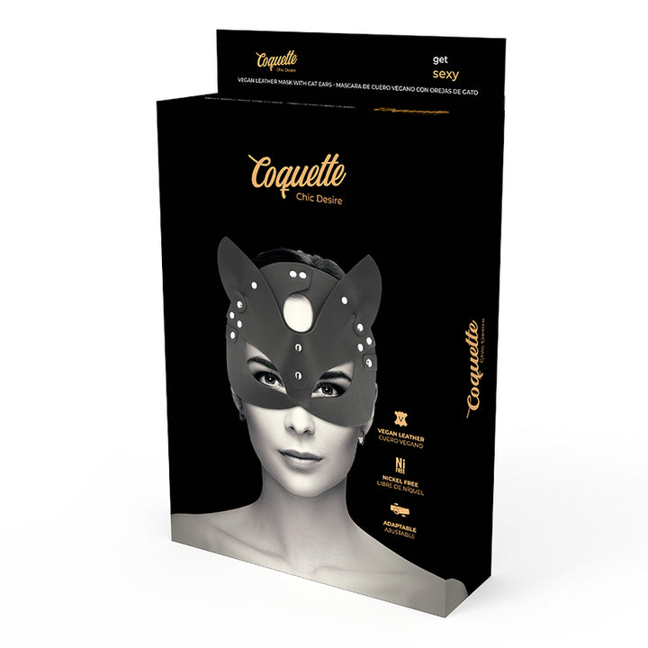 Cat mask COQUETTE CHIC DESIRE VEGAN LEATHER MASK WITH CAT EARS