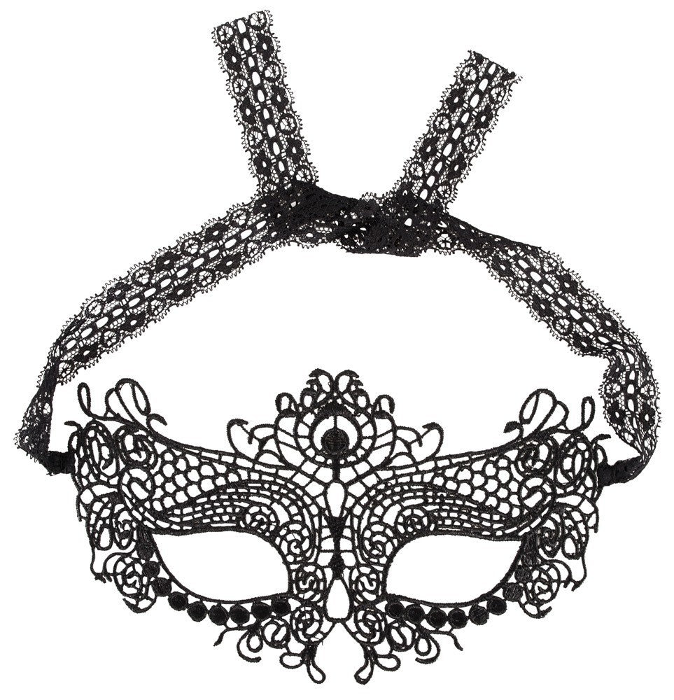 Maschera per notte da donna sexy nera veneziana gothic black