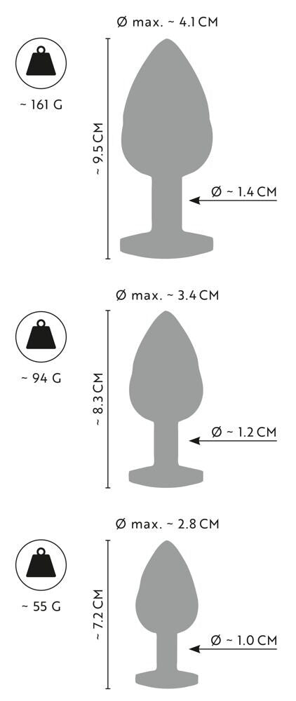 Anos - Metal Butt Plug Set