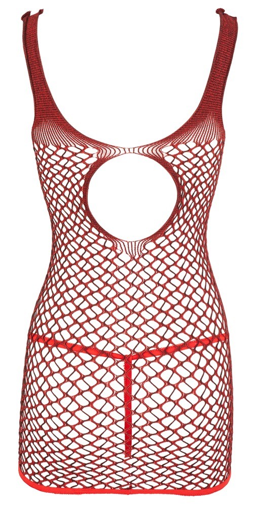 Red women's sexy lace tight underwear fishnet lingerie mini dress